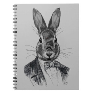 Carnet Lapin en portrait de costume