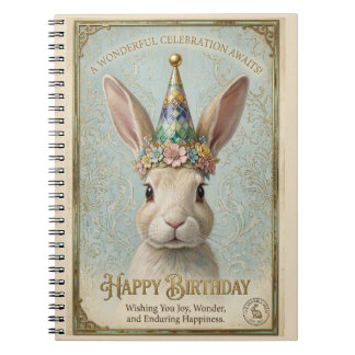 Carnet Lapin Fantaisiste Anniversaire Élégance