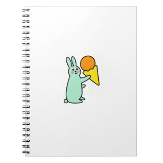Carnet Lapin Mignon Tenant une Glace