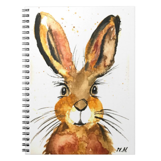 Carnet lapin mignonne brun (Devant)