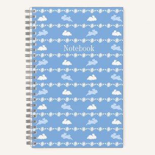 Carnet Lapin personnalisé de printemps Marguerites blanc