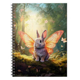 Carnet Lapin Whimsical dans une forêt enchantée