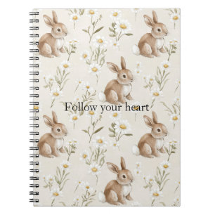 Carnet Lapins Fleurs de Marguerite