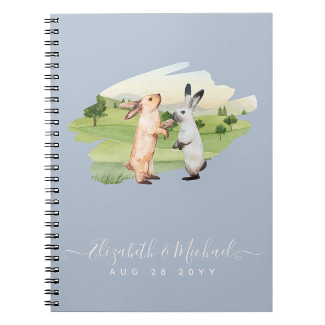 Carnet Lapins Mariage Couple Country Garden (Devant)