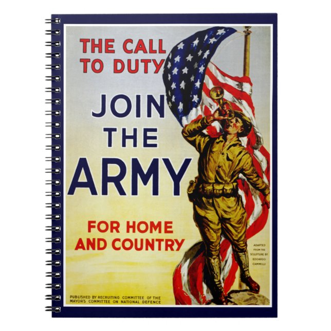Carnet L'appel au devoir ~ Rejoignez l'armée (Devant)