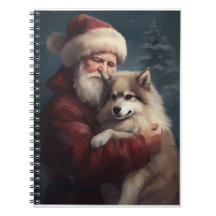 Carnet Lapphund finlandais Noël festif du Père Noël