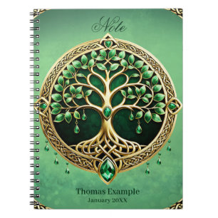 Carnet L'arbre de vie aux noeuds celtiques.