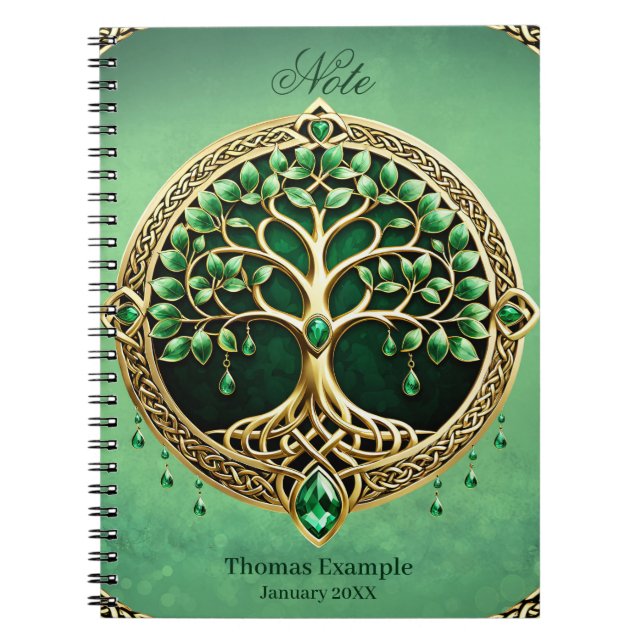 Carnet L'arbre de vie aux noeuds celtiques. (Devant)
