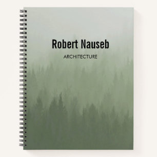 Carnet L'architecture de la forêt de brouillard gris