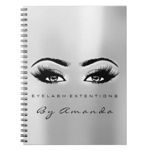 Carnet Lashes Extension Yeux maquillage Artiste gris arge