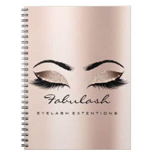 Carnet Lashes Extension Yeux Maquillage Artiste Rose Peau
