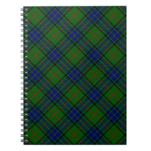 Carnet Lauder tartan bleu vert plaid