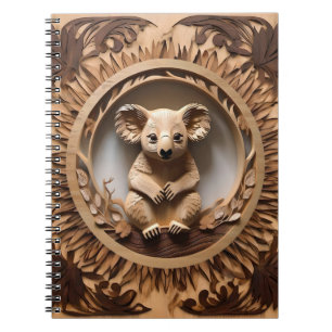 Carnet L'Australien Koala Bear Wood Carving,