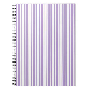 Carnet Lavande violet et blanc bonbons rayures