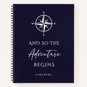 Carnet L'aventure commence Voyage de marine personnalisé