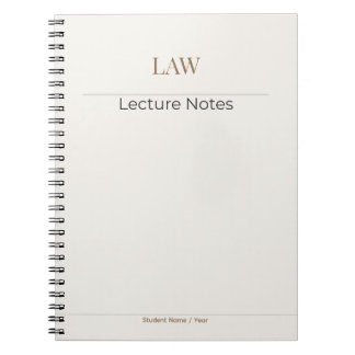 Carnet Law Notebook – Minimal Academic Edition