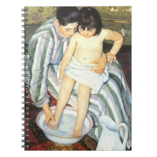 Carnet Le bain de l'enfant par Mary Cassatt Impressionnis