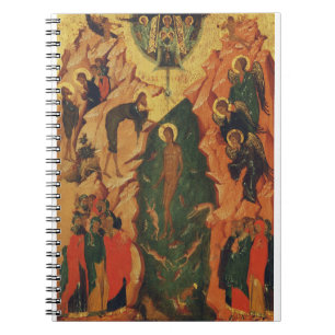 Carnet Le baptême du Christ icône byzantine