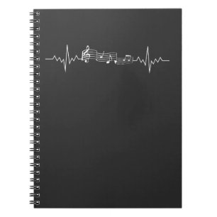 Carnet Le battement de coeur de personnel de musique en