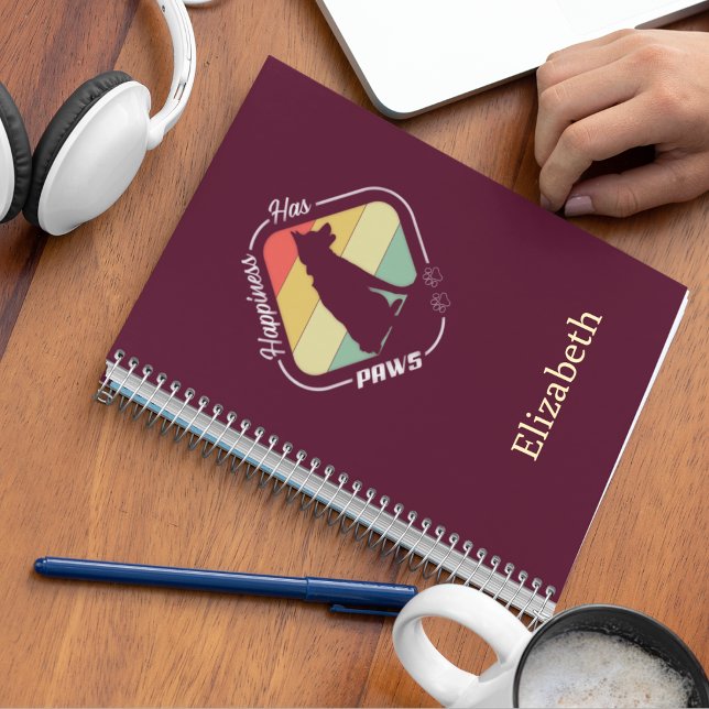 Carnet Le bonheur a des pattes design (Créateur téléchargé)