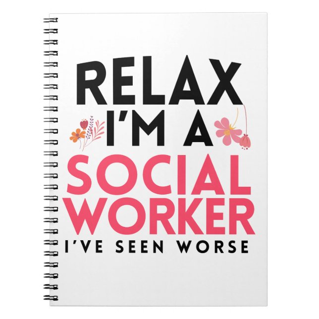 Carnet Le cadeau drôle de bâillon d'assistant social (Devant)