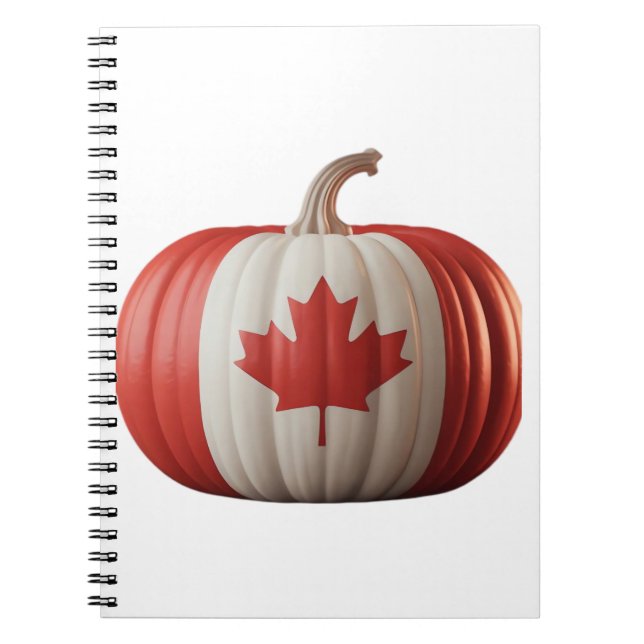 Carnet Le Citrouille du drapeau canadien Maple Leaf remer (Devant)