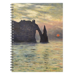 Carnet Le Cliff Etretat, coucher de soleil de Claude Mone