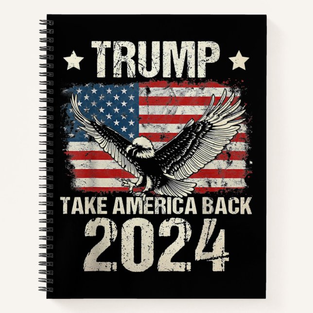 Carnet Le drapeau de Trump 2024 reprend l'Amérique hommes (Devant)