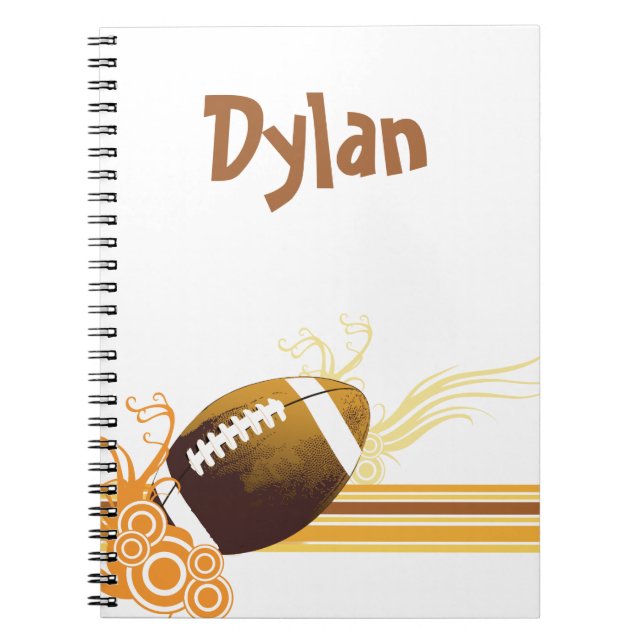 Carnet Le football folâtre le nom personnalisé de jeu de (Devant)