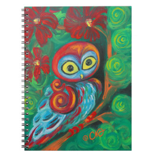 Carnet Le hibou moderne de peinture