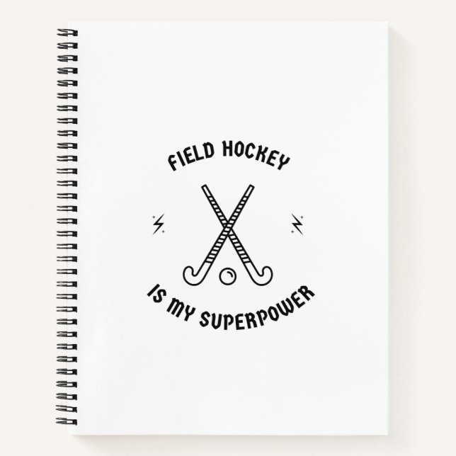 Carnet Le hockey sur gazon est ma superpuissance (Devant)
