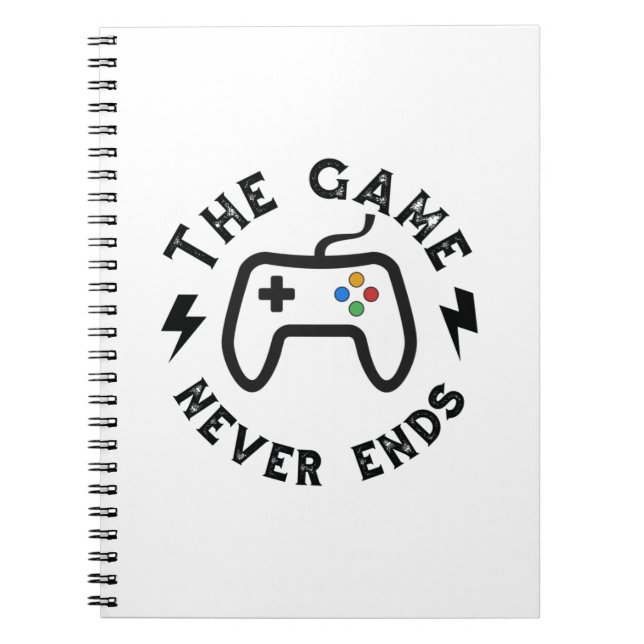 Carnet Le jeu ne se termine jamais (Devant)