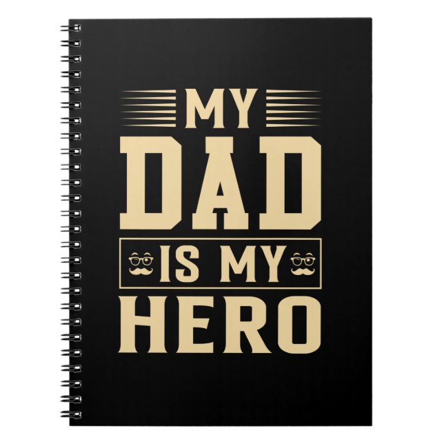 Carnet Le Jour du Père My Dad Is My Hero (Devant)