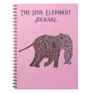 Carnet Le Journal/Cahier de l'Éléphant Rose