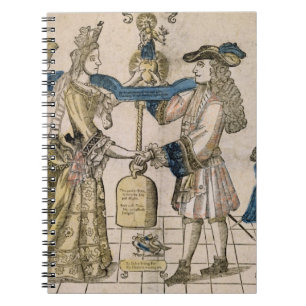 Carnet Le mariage heureux (gravure sur bois colorée par