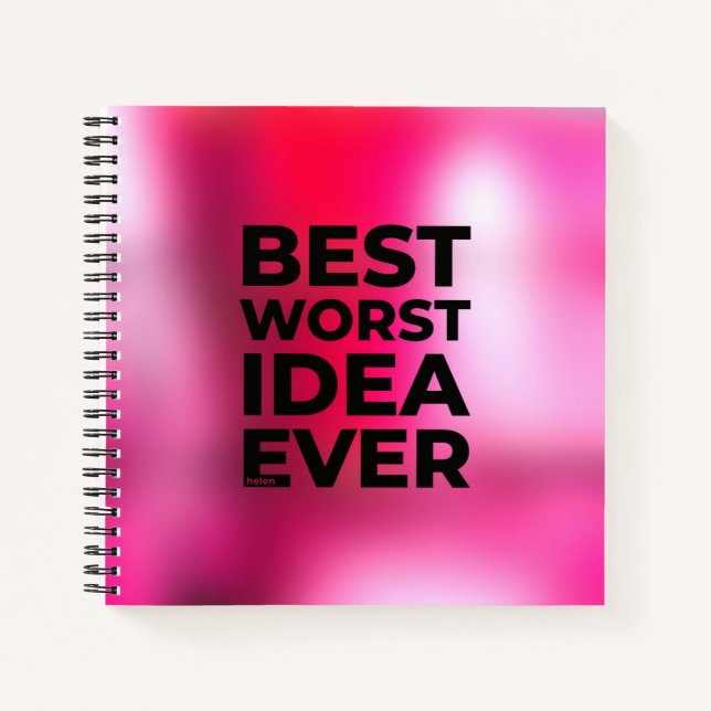 Carnet Le meilleur ordinateur portable de la pire idée (Devant)