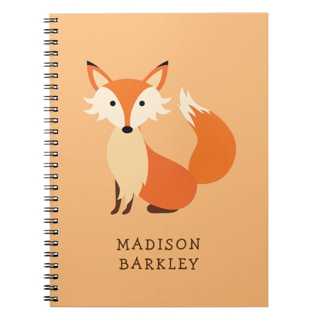 Carnet Le mignon animal de forêt de Fox Kid (Devant)