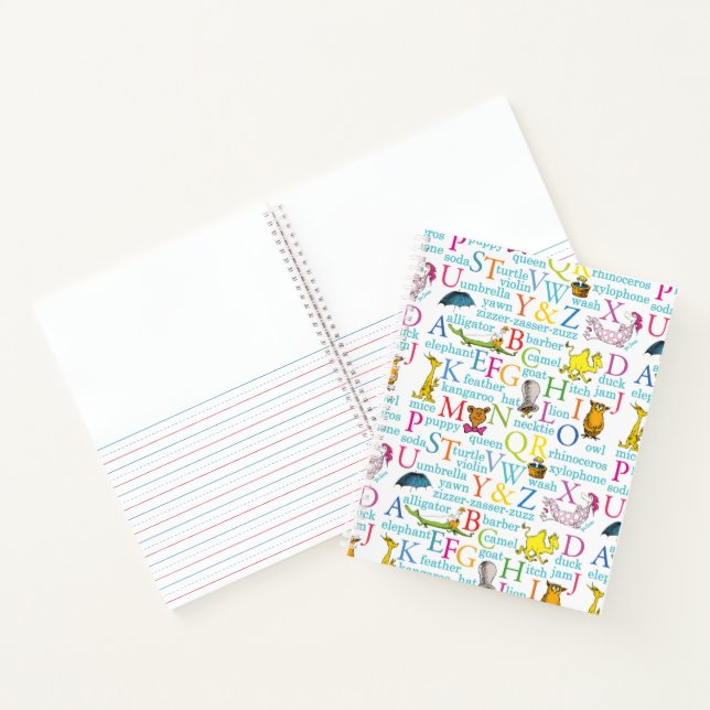 Carnet Le Motif ABC du Dr Seuss avec des mots (Intérieur)