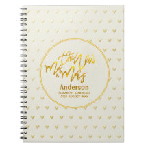 Le Nouveau M. et Mme (nom, date) Mariage Coeurs d'