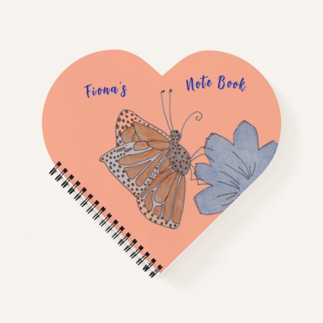 Carnet Le papillon et la fleur de Fiona (Devant)
