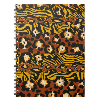 Carnet Le patchwork de léopard et de peaux de tigres sauv