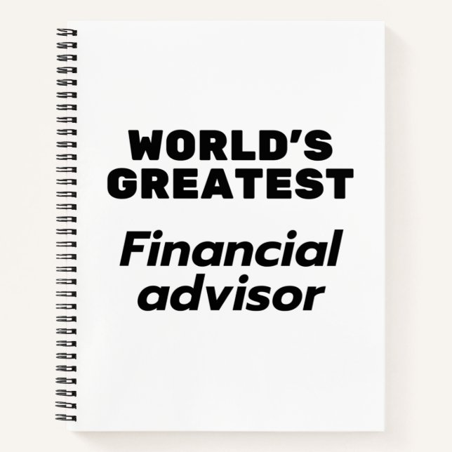 Carnet Le plus grand conseiller financier du monde (Devant)