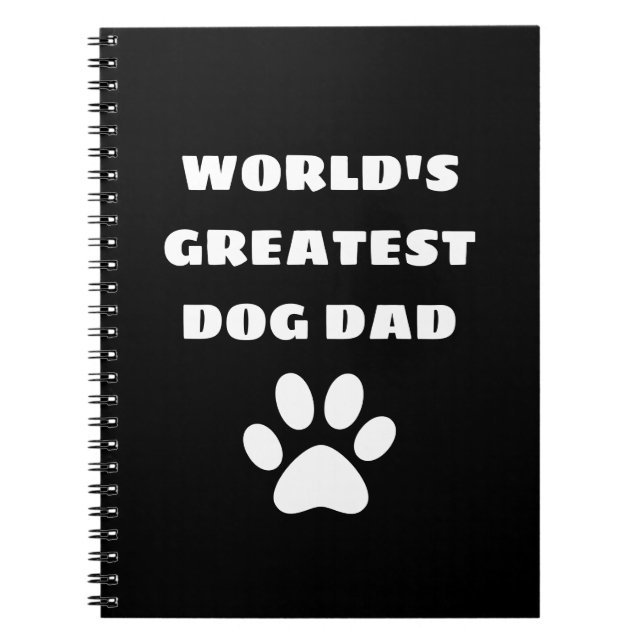 Carnet Le plus grand papa de chien du monde personnalisé  (Devant)