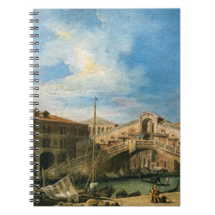 Carnet Le pont du Rialto du sud par Canaletto