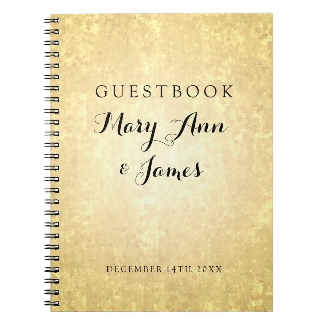 Carnet Le regard de feuille d'or de Guestbook de mariage (Devant)