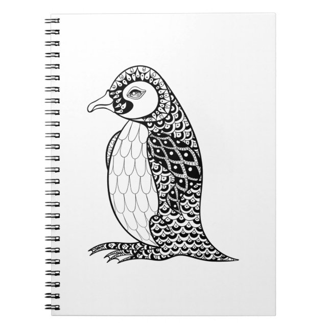 Carnet Le Roi artistique pingouin Zendoodle (Devant)
