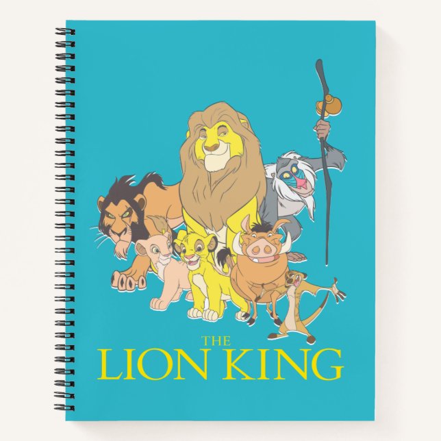 Carnet Le Roi Lion | Titre et caractères (Devant)
