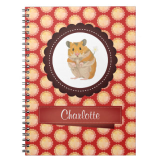 Carnet Le rouge ajoutent votre hamster nommé