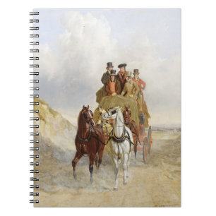 Carnet Le Royal Mail Coach on the Road, 1841 (huile sur p