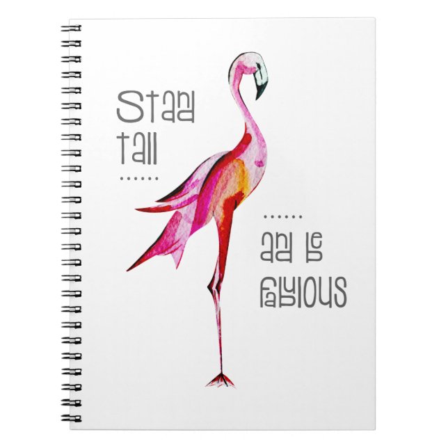Carnet Le support de Flamant rose grand soit cadeau drôle (Devant)